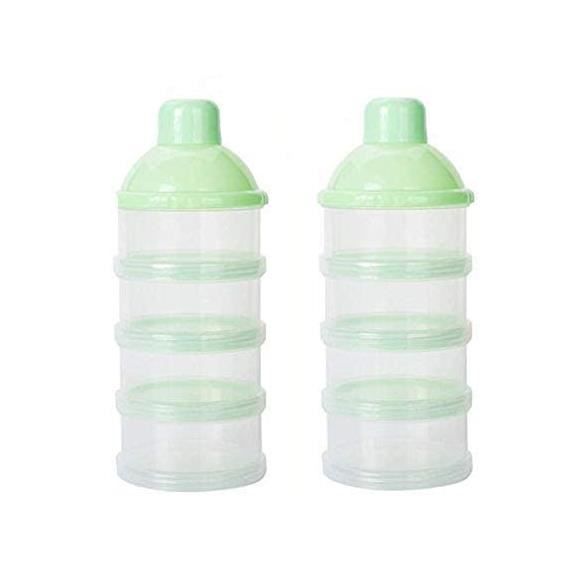 Boîte Doseuse Lait En Poudre Felly - 4 Compartiments Empilables - Bec Verseur - Sans BPA - 7.1x17cm