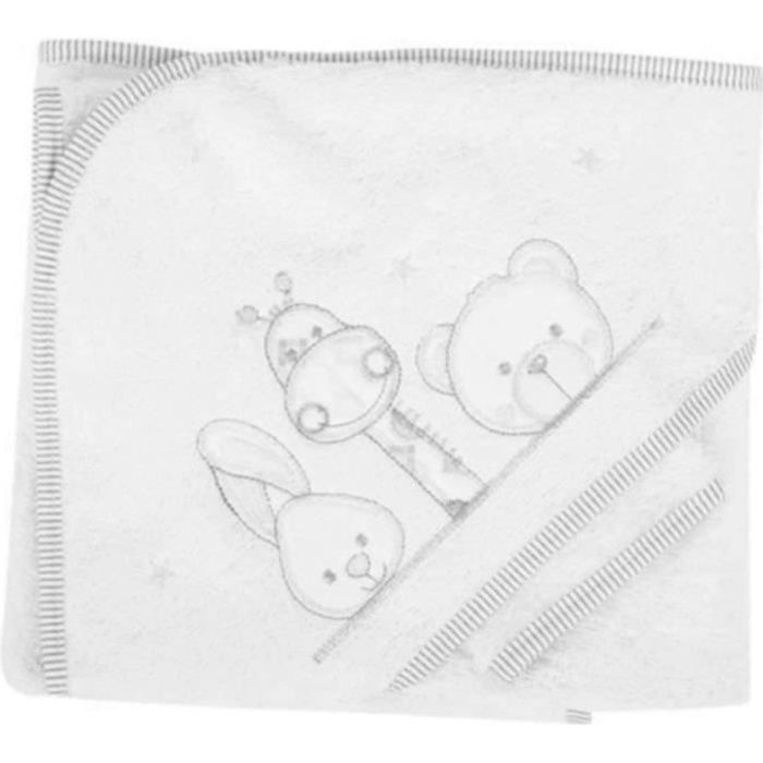 Cape de bain bébé brodée clearance