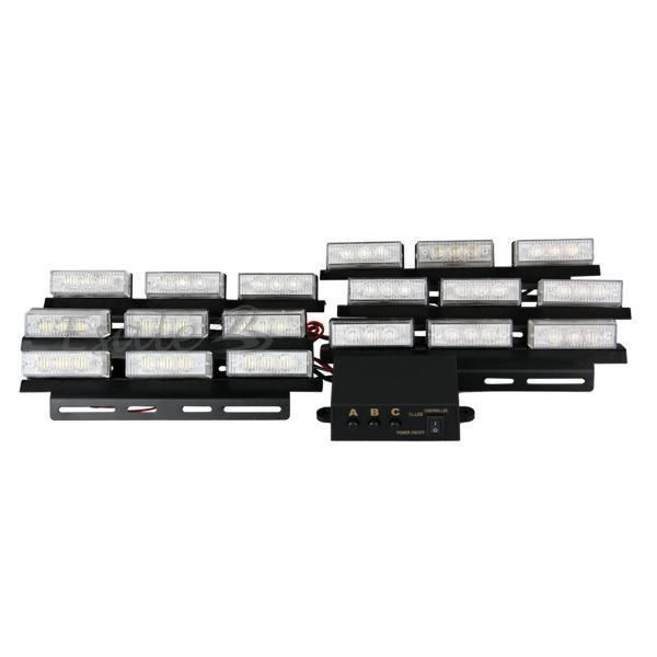 Kit 4 Feux Stroboscopiques LED Ultra Mince 20 LED - 12-24V - 18 Modes Clignotement - Étanche IP65 - Pour Camion, Remorque, Véhicule De Chantier - 2