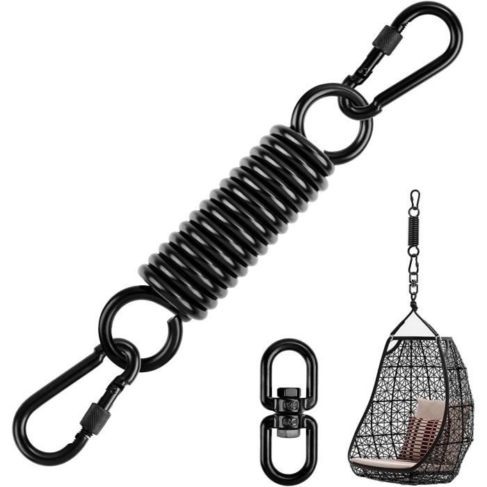 Crochet de Ressort Crochet De Plafond Kits de Suspension à Ressort Crochets à Ressort pour Lit Suspendu Yoga - 4 pièces
