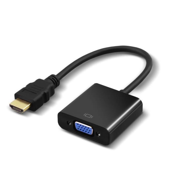 PS4/3 Xbox etc iNassen HDMI vers VGA 1080p Convertisseur Adaptateur HDMI Mâle vers VGA Femelle pour PC,Raspberry Pi,Ordinateur Portable,HDTV Projecteurs,TV Box