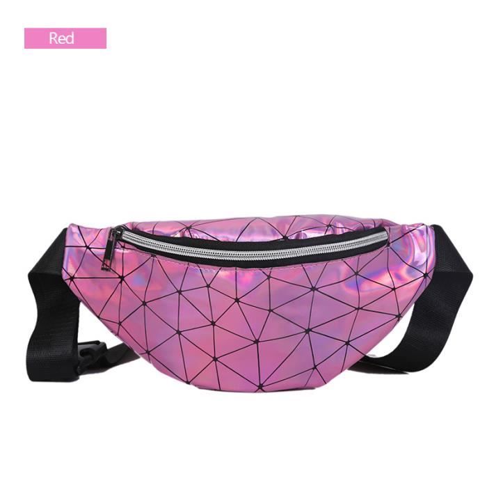 Sac banane holographique pour homme et femme – Sac banane tendance avec ceinture réglable., Vert clair - 2