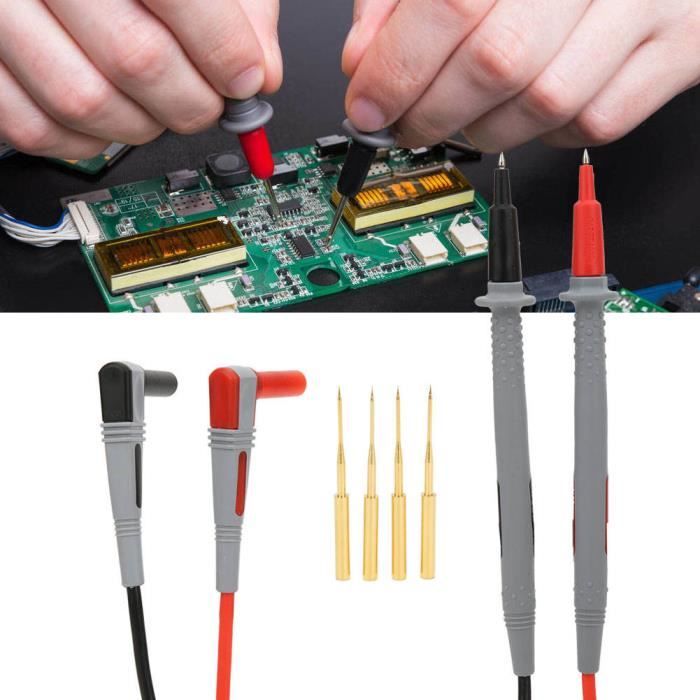 Sonde Universelle Fils De Test Broche Pour Multimètre Numérique 1000v 10a Pointe De Touche Multimetre Pour Câbles Lovers Craft