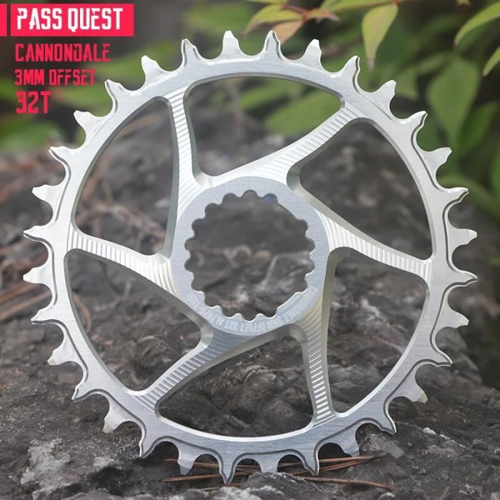 Plateau Vélo VTT 32D Oval - Alliage Léger BCD104 - Pour VTT, Descente Ou Enduro