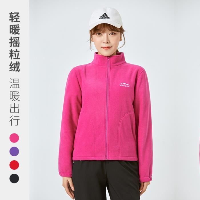 couleur femme rose rouge taille XL Veste de sport polaire pour femmes et hommes v tements de course de Fitn