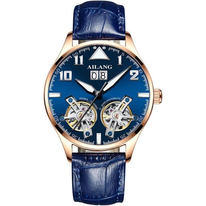 Montres montre m canique pour hommes automatique Double tourbillon