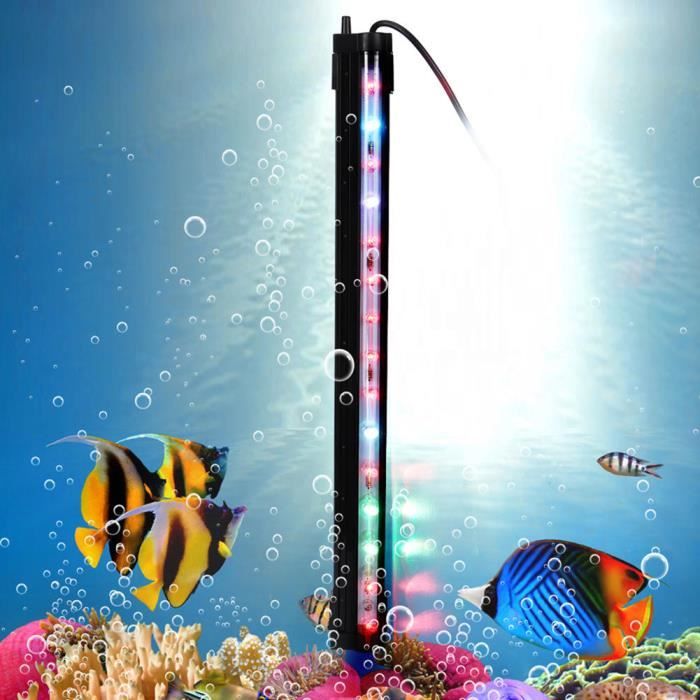 Meilleurs prix pour Fdit lumière d'aquarium à LED Barre lumineuse à bulles de bande de lumière colorée à LED polyvalente pour aquarium 100-240v EU
