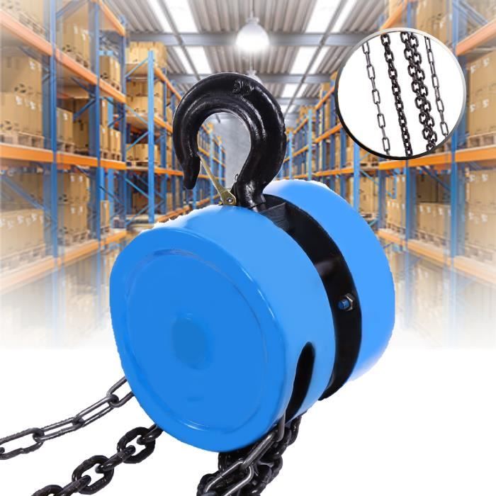 Palan à Chaîne électrique à Palan à Chaîne 1.5T, Palan à Chaîne Palan De Levage En Alliage D'acier Galvanisé, Palan à Poulie Avec Poignée En Caoutchouc Confortable Cliquet Réglable Palan A Corde