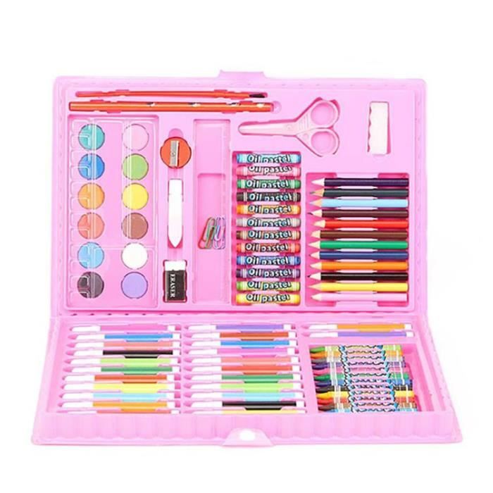 Mallette Dessin 86 PCS,Set Dessin Enfant,Cadeaux d'anniversaire ou