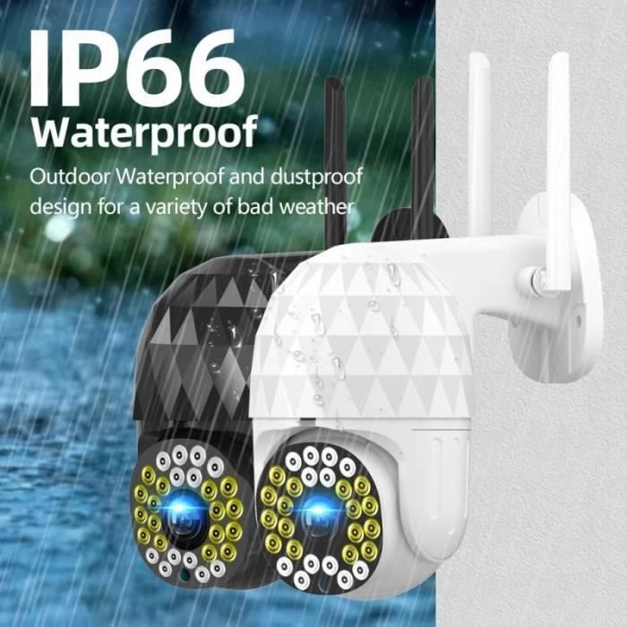 4K 8Mp Ptz Caméra Surveillance Extérieure Wifi, Alerte Instantannée, Double Objectifs, Vision