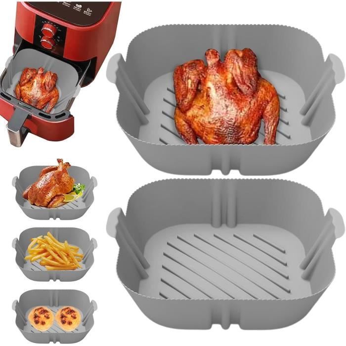 Aimants De Fixation En Silicone Pour Friteuse à Air - Lot De 6, Rouge - Résistants à La Chaleur - Pour Papier Sulfurisé