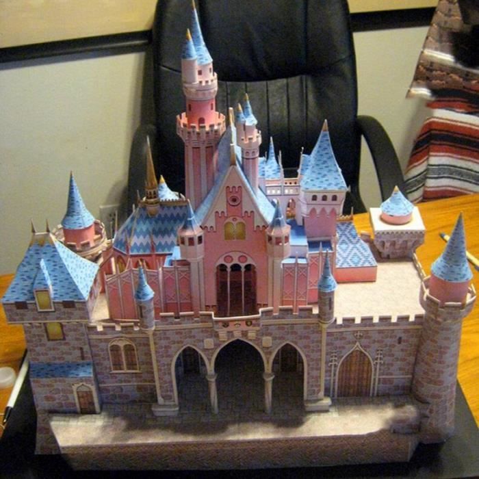 Grand 57 cm bricolage château de la belle au bois dormant Papercraft 3D  papier modèle éducation jouet dessin animé Puzzles enfants c - Cdiscount  Jeux - Jouets