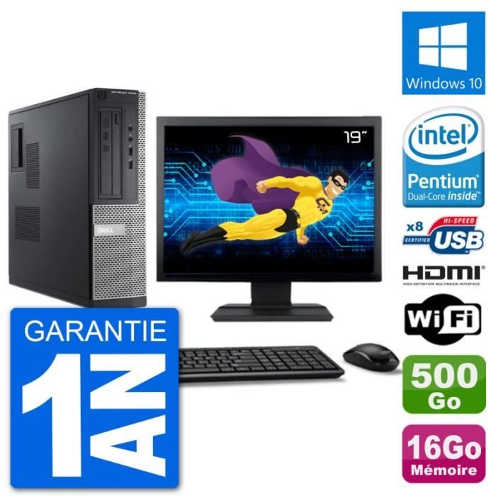 PC Dell 3010 DT Ecran 19 G2020 RAM 16Go Disque 500Go HDMI Windows 10 Wifi Reconditionné - Dell reconditionné disponible sur Cdiscount Seconde Vie