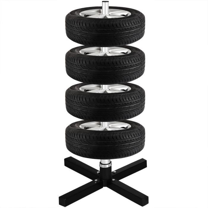 Healifty Support à Pneus - Présentoir Stable Et Pratique Pour Stocker Et Exposer Vos Roues - 5