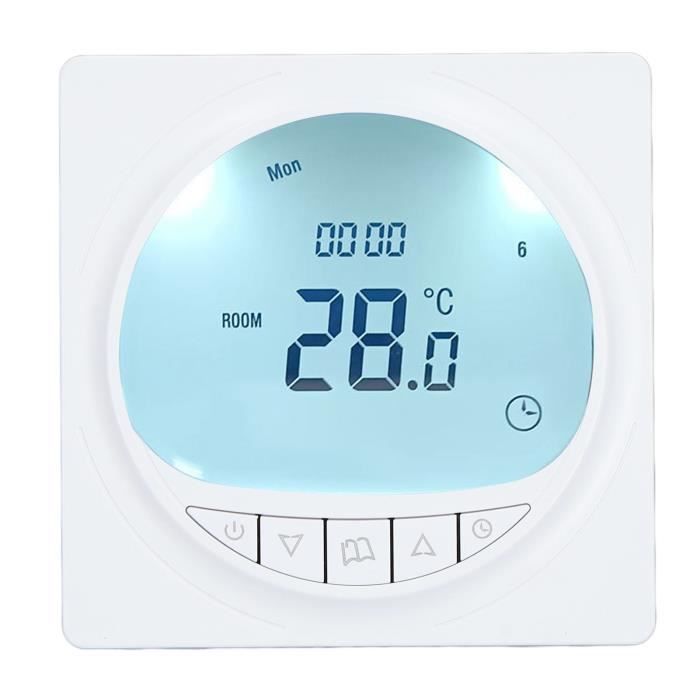 Thermostat Numérique Programmable Mi-Heat E91 – Pose En Saillie, Blanc, Filaire 230V, Neuf