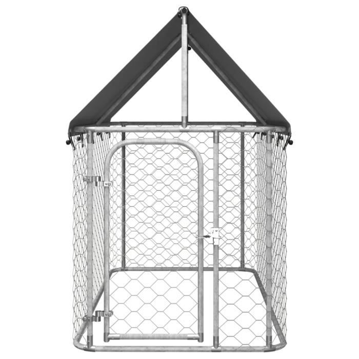 Comparer les prix de DUOKON - Chenil extérieur avec toit pour chiens 200x100x150 cm