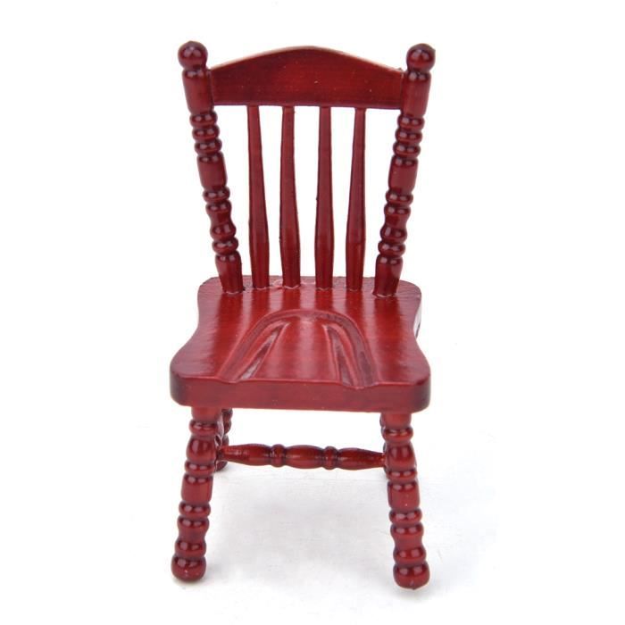 Chaise de table de maison de poupée - PWSHYMI - 5 pièces - Blanc - 1:12