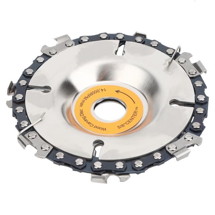Lame De Scie Circulaire à Chaîne Pour Meuleuse D'angle - Diamètre 100mm (102mm) - 22 Dents - Acier - Pour Coupes Agressives Bois, Plastique