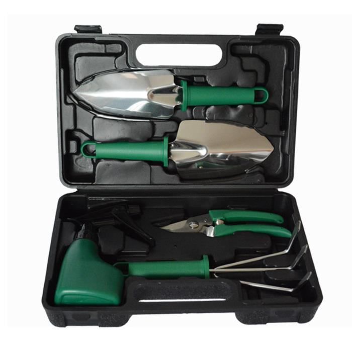 Kit Jardinage 5 Pièces Maxtonser - Acier Inoxydable, Manche Bois, Balcon/Jardin