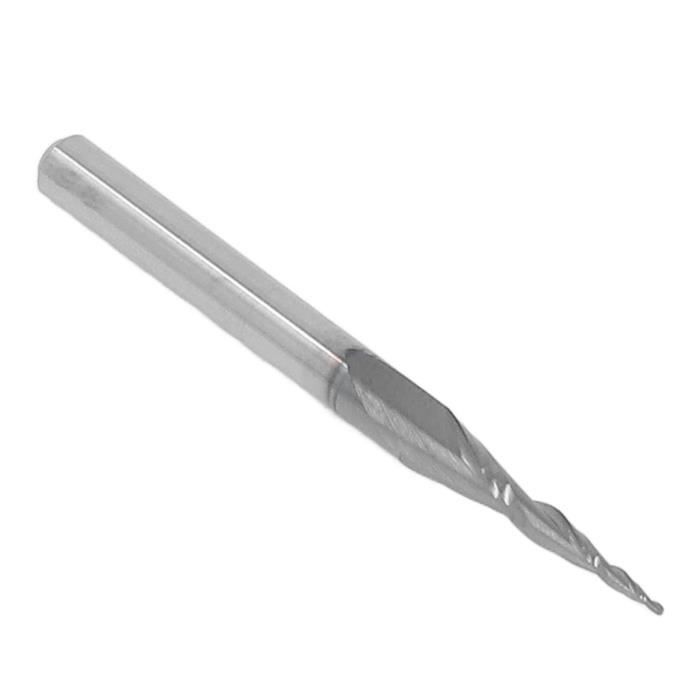 Fraise Conique CNC Trvoxviq - Queue 6mm 2 Flûtes - Revêtement AlTiN - Pour Bois Et Métal