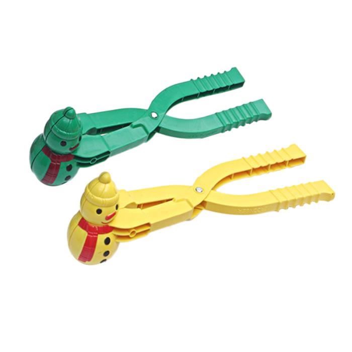 Lot de 2 jouets de neige en forme de bonhomme de en plastique durable pour fabricant de boules 