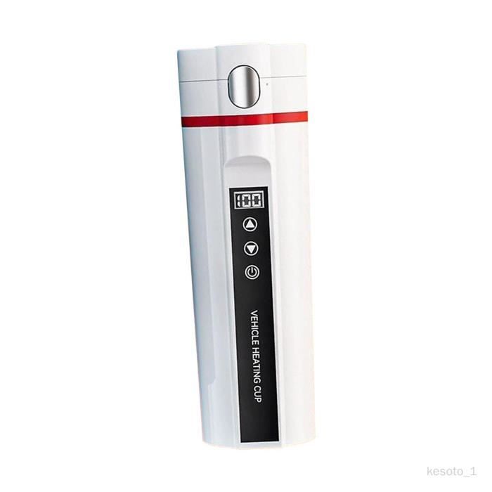 ONEVER Bouilloire Électrique De Voyage 12V/24V Voiture - 450ml Tasse à Eau Chauffante LCD Contrôle Température Noir