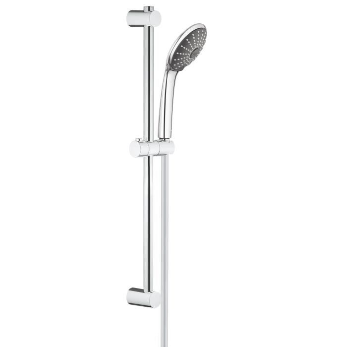 Ensemble de douche 3 jets - GROHE - Vitalio Joy 110 Massage - Flexible lisse - Système anti-torsion