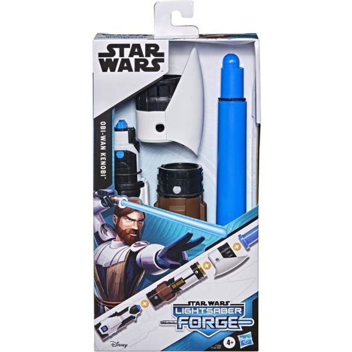 STAR WARS - Lightsaber Forge - Sabre laser d'Obi -Wan Kenobi à lame bleue extensible - jouet de déguisement - dès 4 ans