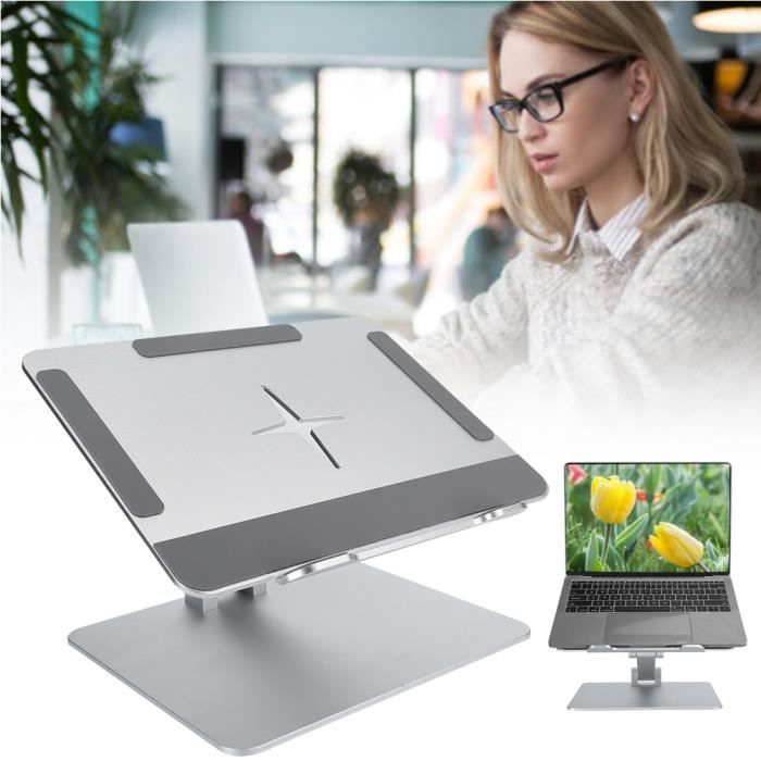 Support PC Portable Lauviomify En Alliage Aluminium - 6 Niveaux Réglables Pour MacBook, Lenovo, HP (10-15.6")