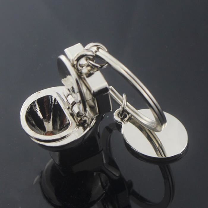 Porte-Clés Motard Moto Vitesse Bike Argent Métal Pendentif Charm