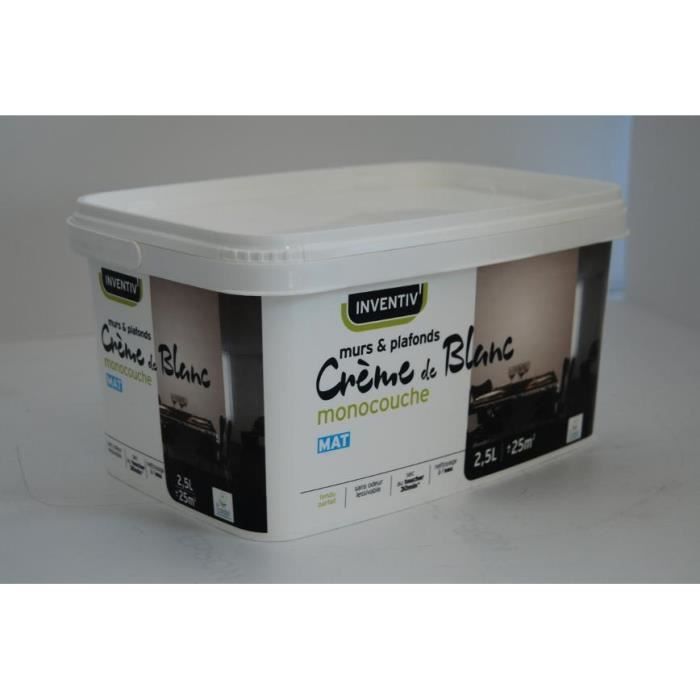 Peinture Murs Et Plafonds Creme De Blanc Mat 2 5l Achat Vente Peinture Vernis Peinture Mur Plfd Creme Blc Cdiscount