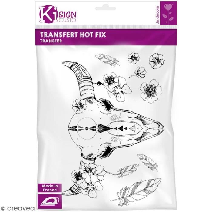 Transferts textile Mandalas - Flex thermocollant noir - Ki Sign