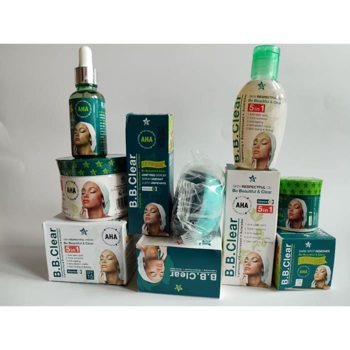 Kit éclaircissant Cindella 6 Pièces - Lait, Sérum, Gel, Savon, Huile - Anti-taches