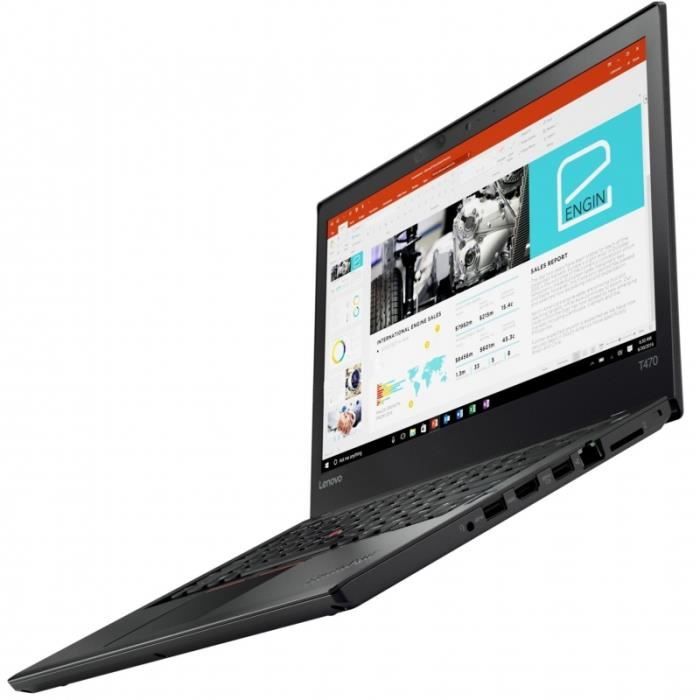Ordinateur portable Lenovo ThinkPad T470 - 16Go - Intel Core i5-7200U - SSD 500Go - 14 HD - Windows 10 Famille - Lenovo