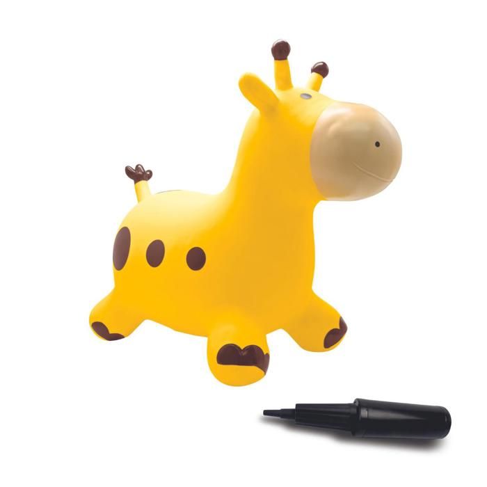 Girafe sauteuse gonflable jaune - vue 3