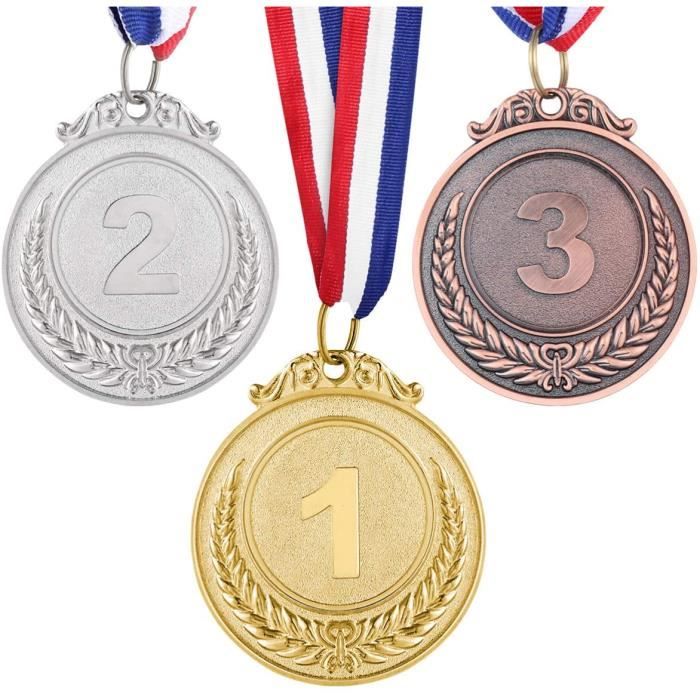 Medaille - Limics24 - Pièces Or Argent Bronze Métal Style Olympique  Médailles Nalcy Gagnants Médaille Du - Cdiscount