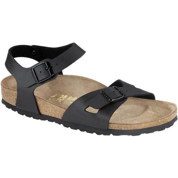 BIRKENSTOCK Nu pieds Rio Noir Femme Black Cdiscount Chaussures