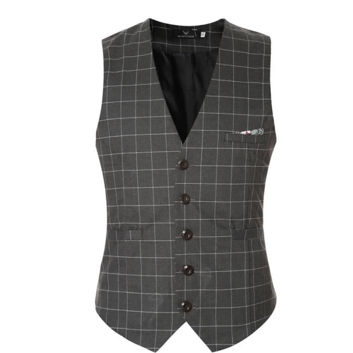 Gilet Costume Homme Modèle Rayégrisl Gris Achat Vente