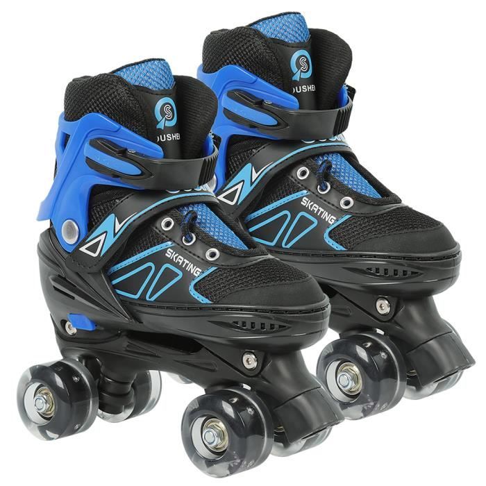 Patins à Roulettes Rétro Années 80 METEOR - Taille Réglable 27-41, Poignée Au Dos, Unisexe
