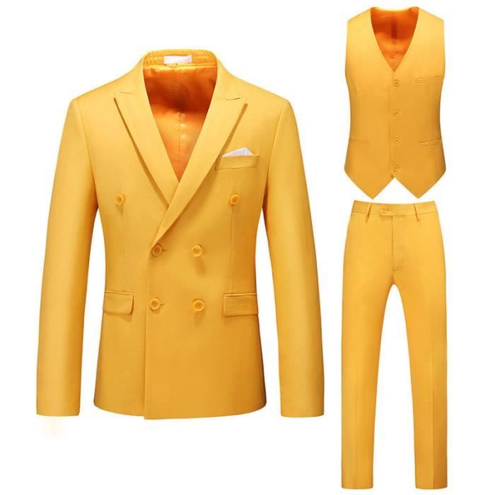 Ensemble gilet, cravate, mouchoir, boutons de manchette pour homme