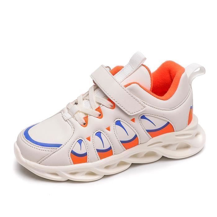 Basket Enfant Sport Enfants Chaussure Course Enfants Chaussures Garcon Fille Blanc Cdiscount Chaussures