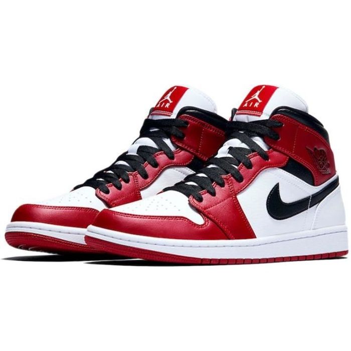 Basket Air Jordan 1 Mid“Chicago”Chaussure de Sport AJ 1 Pas Cher pour Homme  Femme Rouge - Cdiscount Sport
