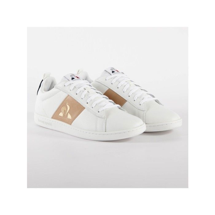 Basket Le Coq Sportif Courtclassic Blanc Homme - LE COQ SPORTIF - Lacets - Synthétique