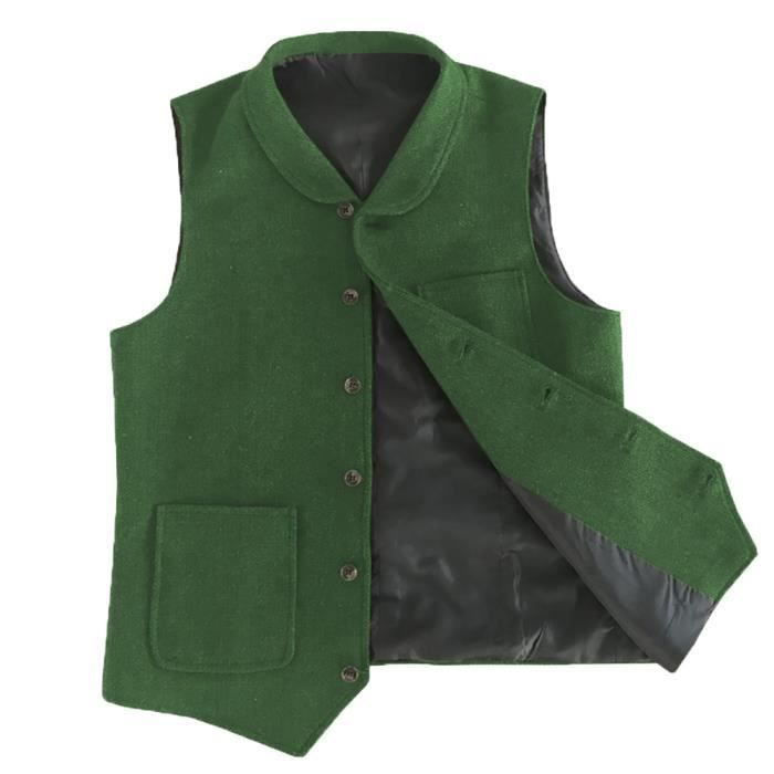 Gilet en tweed à chevrons vert – Gilet de luxe pour femme | Tweed irlandais – Celtic Tweed