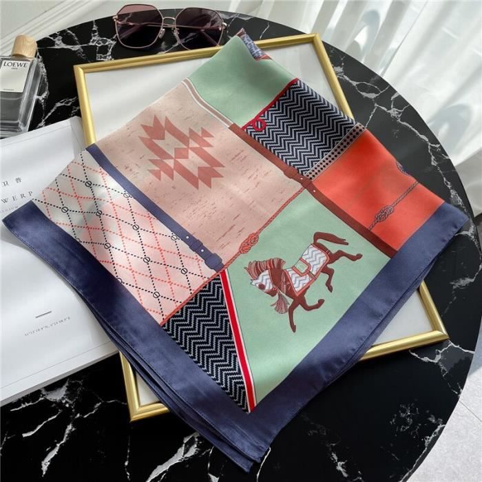 Hijab Carré En Polyester 90x90 Cm - Imprimé Sport/volleyball - Pour Homme Ou Femme - Hiver Doux Et élégant