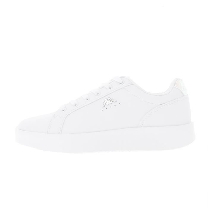 Baskets basses cuir ou simili Amelia wo Kappa Lacets Blanc Femme
