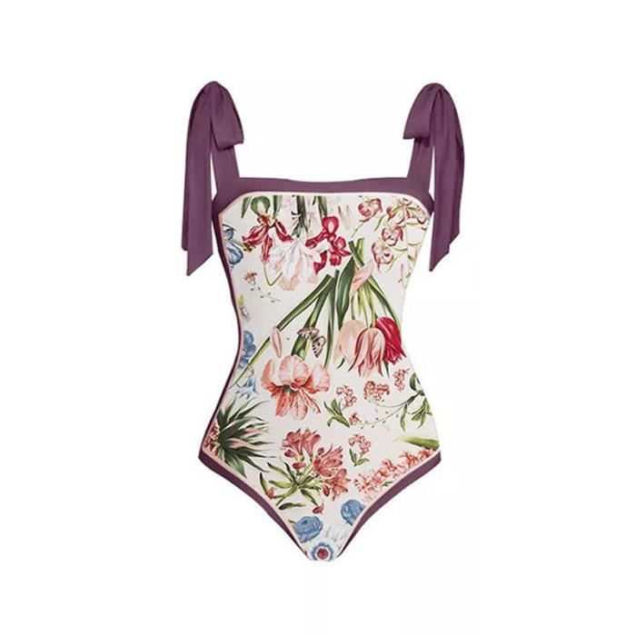 Maillots de bain rétro Maillots de bain une pièce classiques Hot Spring Swimwear,[Z1638