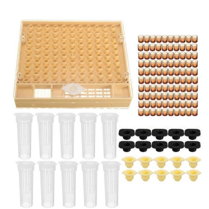 Comparer les prix de 1 ensemble en utile pratique durable abeille reine kit de tasse d'élevage système apicole outils  PARTITION