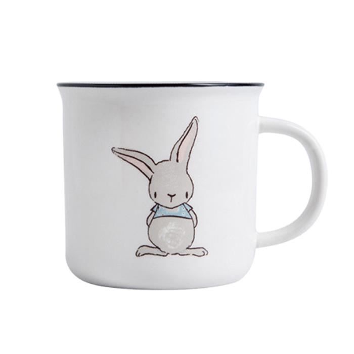 1 Pc Dessin Anime Tasse En Ceramique Mignon Lapin Motif Boire Lait De Cafe Pour Le Bureau A Domicile Lapin Gris Clair Bol Cdiscount Puericulture Eveil Bebe