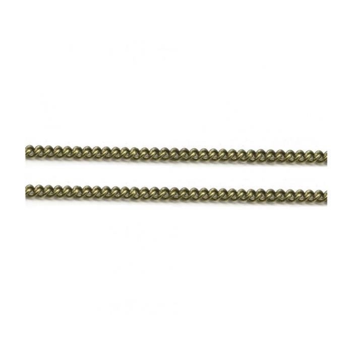 creation bijoux 1m Chaine maille Forçat chainette bronze 3 x 2mm petit maillon